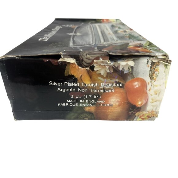 Windsor Range Mayfair England Pyrex 3 Pint Glass Dish Sliver Plated Tray - Picture 5 of 11